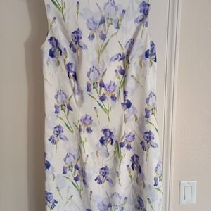 Alyx White and Purple Floral Midi Dress